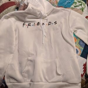 NWT White Friends sweatshirt sz lg fits like Med